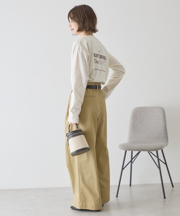 AMERICAN HOLIC NURTURING 刺繍ロゴロンT Ivory