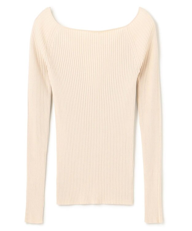 uncrave 【洗える】スムースニット オフショルプルオーバー（uncrave WHITE） エクリュ