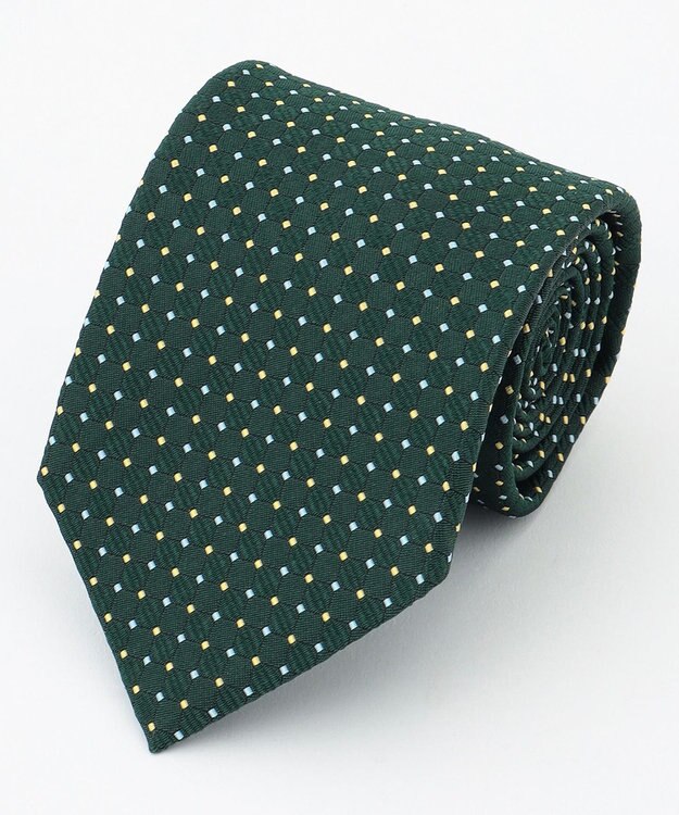 J.PRESS MEN ジオメトリック ドットネクタイ ダークグリーン系8
