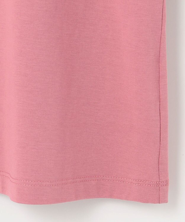 ANY SIS プレーティングジャージーアーモンドスリーブ カットソー ピンク