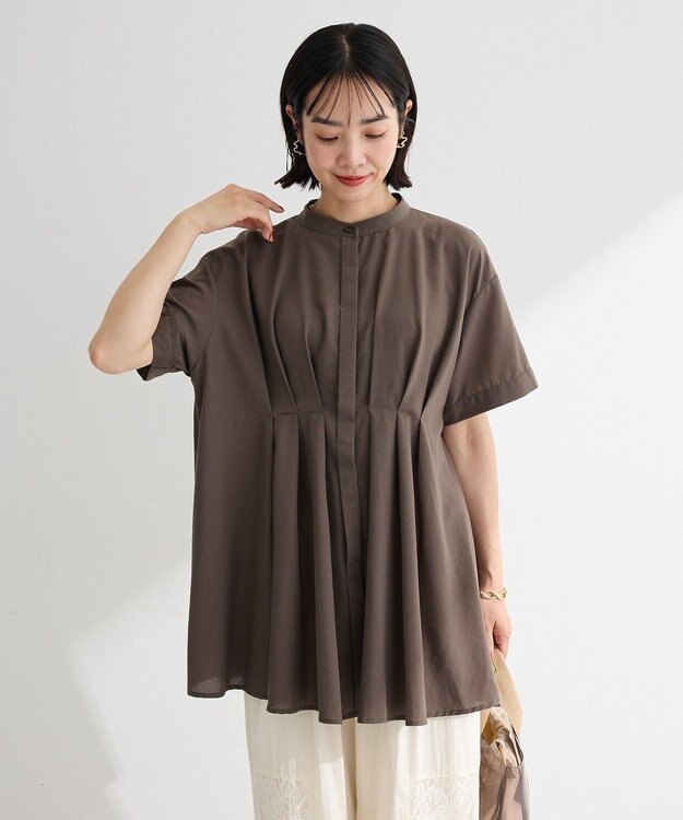 Green Parks 【WEB限定】ウエストタックシャツチュニックⅢ Charcoal Gray