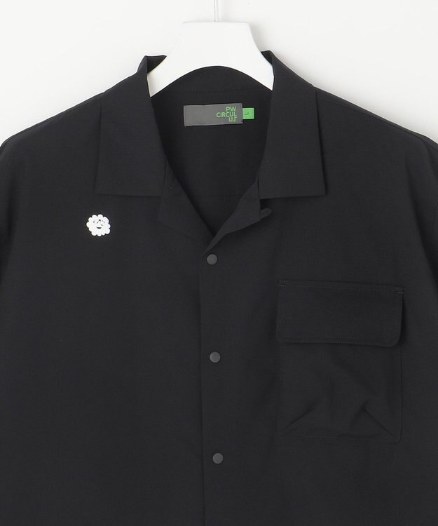 PW CIRCULUS 【高通気 / 軽撥水 / 軽量のDotAir 使用】【MEN】開襟シャツ ブラック系