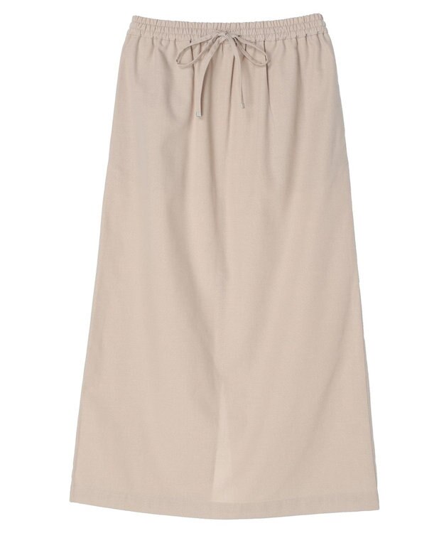 Green Parks 綿麻混イージータイトスカート Light Beige