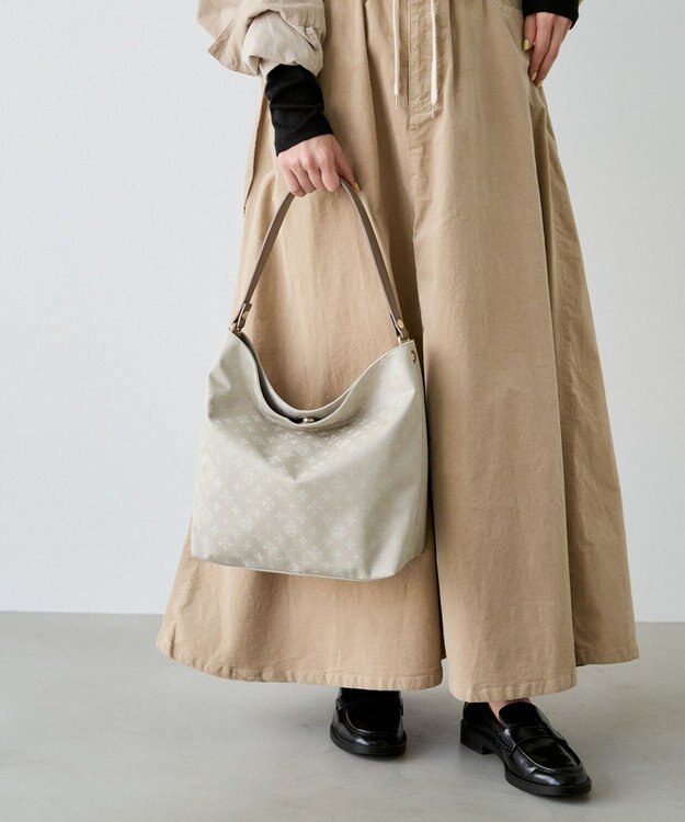 russet ナイロンジャガード2WAYショルダーバッグ(CE-1693) Ecru