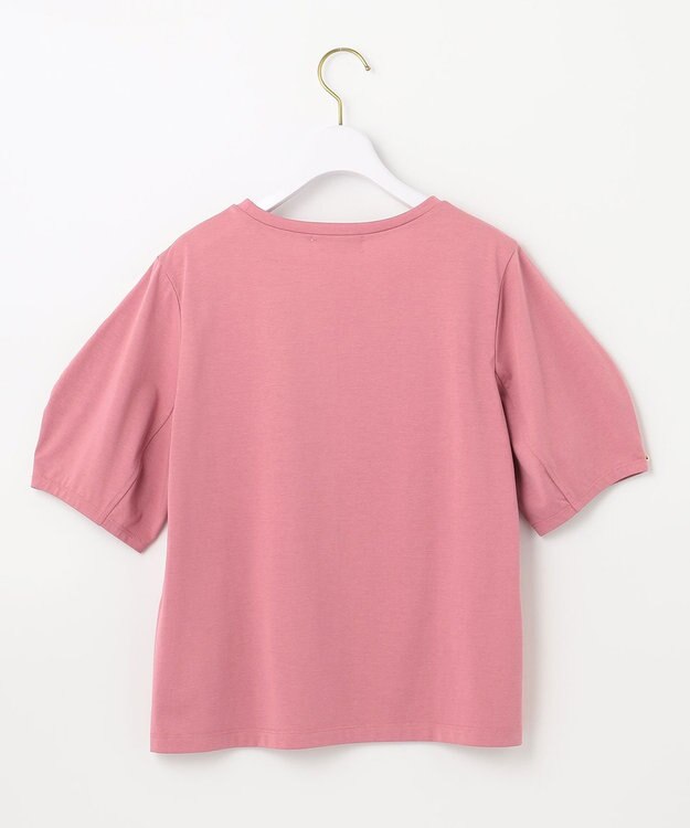 ANY SIS プレーティングジャージーアーモンドスリーブ カットソー ピンク