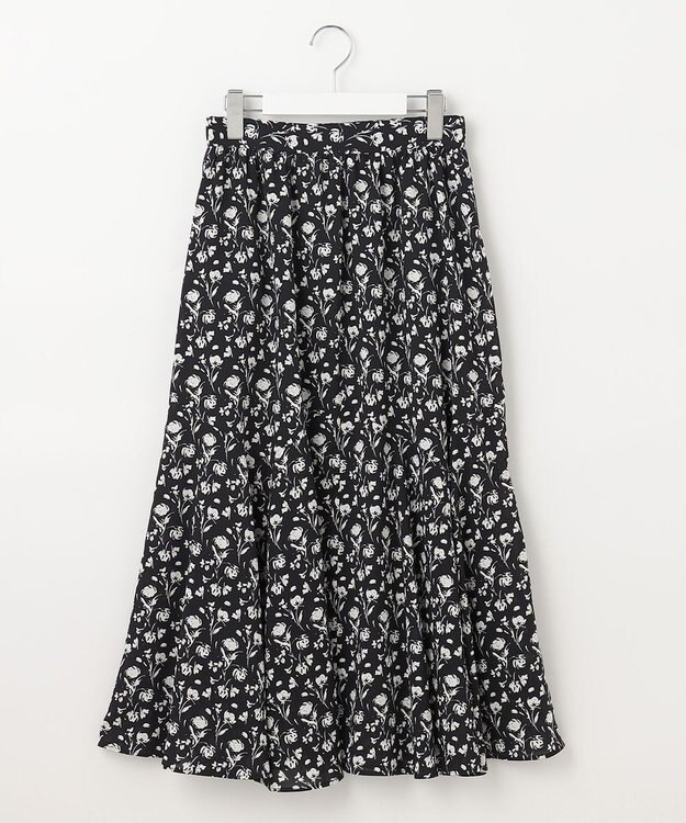 Feroux フラワープリント スカート ブラック系9