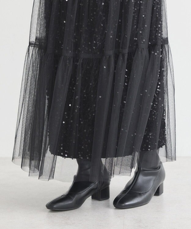 earth music&ecology マルチウェイスパンコールスカート Black