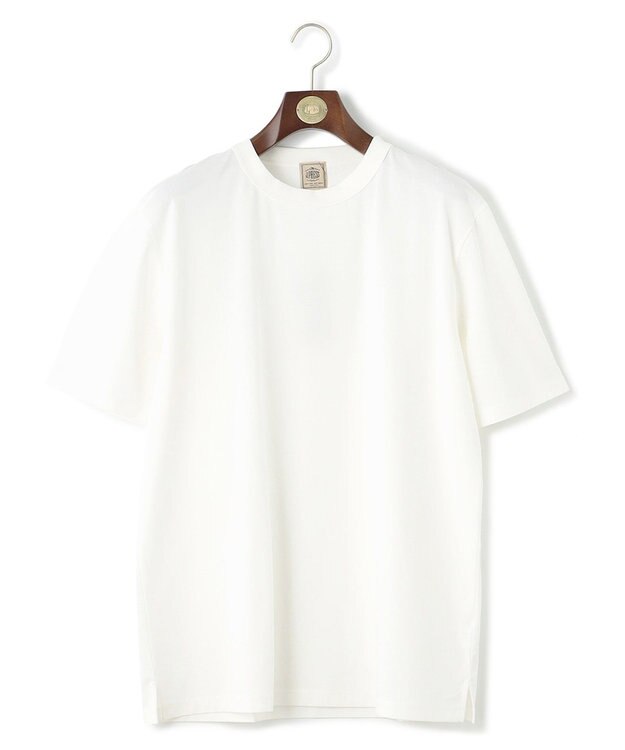 J.PRESS MEN 【KING SIZE】【UVカット / 接触冷感 / 吸水速乾 / ビジネス対応】【J.PRESS PREMIUM JERSEY】ポンチクルーネック  Tシャツ ホワイト系