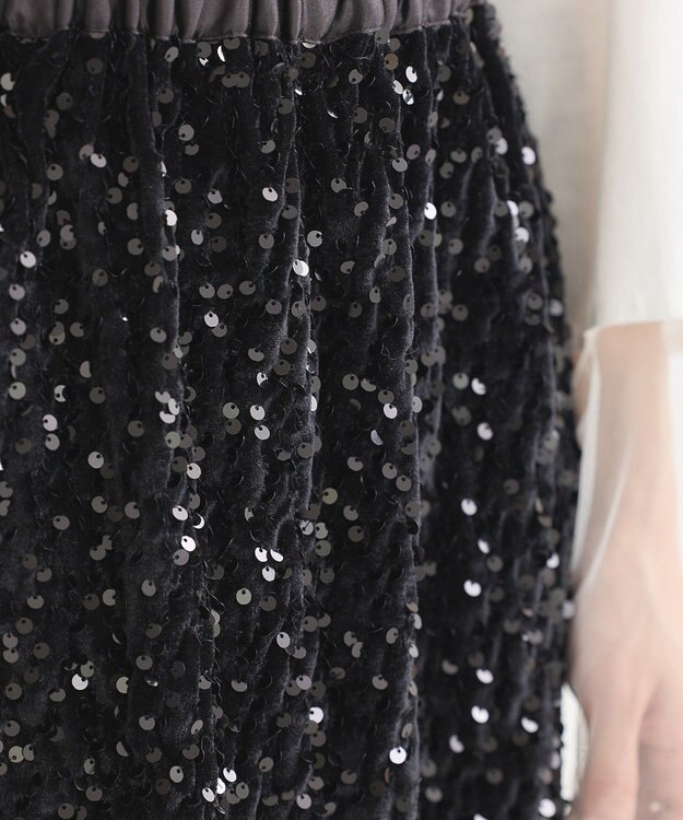 earth music&ecology マルチウェイスパンコールスカート Black