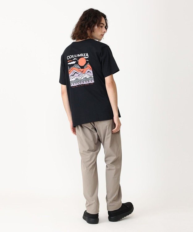 Columbia Columbia/ エクスプローラーズキャニオンバックショートスリーブティー /コロンビア Black、 Peaks and Waves