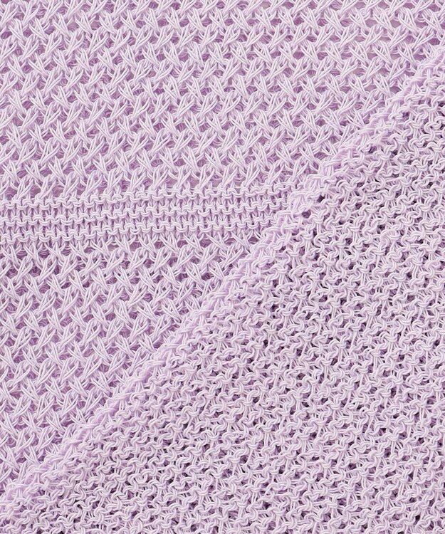J.PRESS LADIES L 【洗える】PATTERN MESH ドルマンスリーブ カーディガン ラベンダー系
