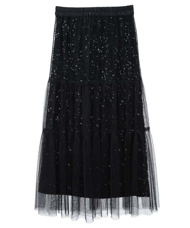 earth music&ecology マルチウェイスパンコールスカート Black