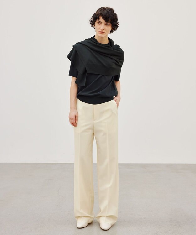 BEIGE， 【洗える】LAURA / 半袖ニット F Green