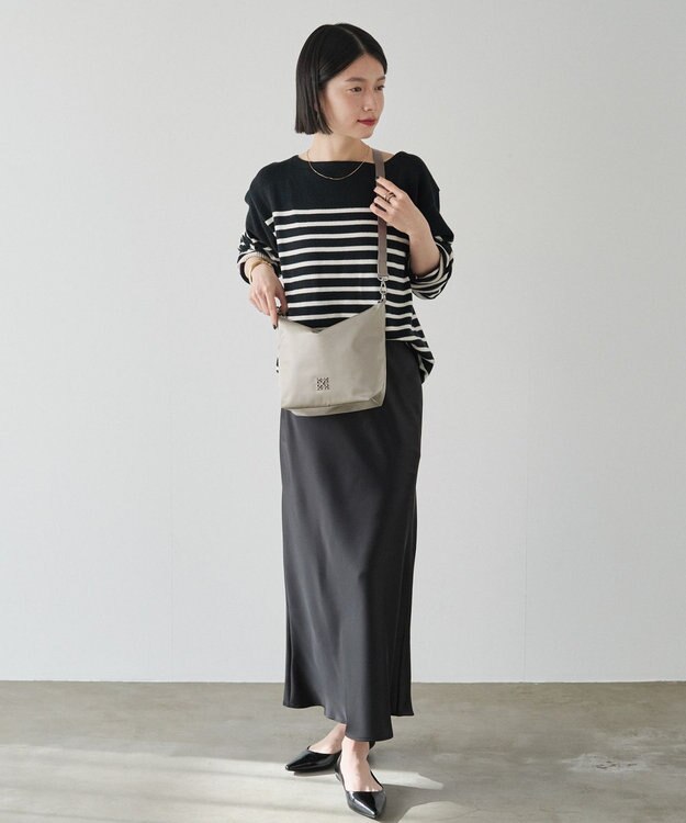 russet シンプルショルダーバッグ【クラウズナイロン】(CE-1467) Gray