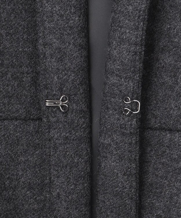 J.PRESS LADIES アクアレジェンドウールジャージー ノーカラー ジャケット ライトグレー系