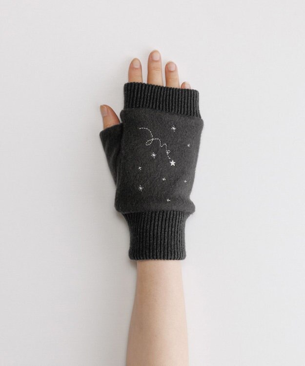 ORuKuBET 夜空刺繍フィンガーレスジャージグローブ(WOMEN) ダークグレー