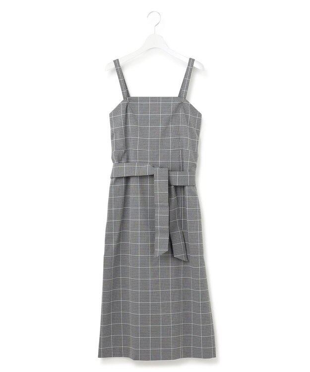 23区 L 【洗える】ガンクラブプレイドチェック ワンピース グレーチェック