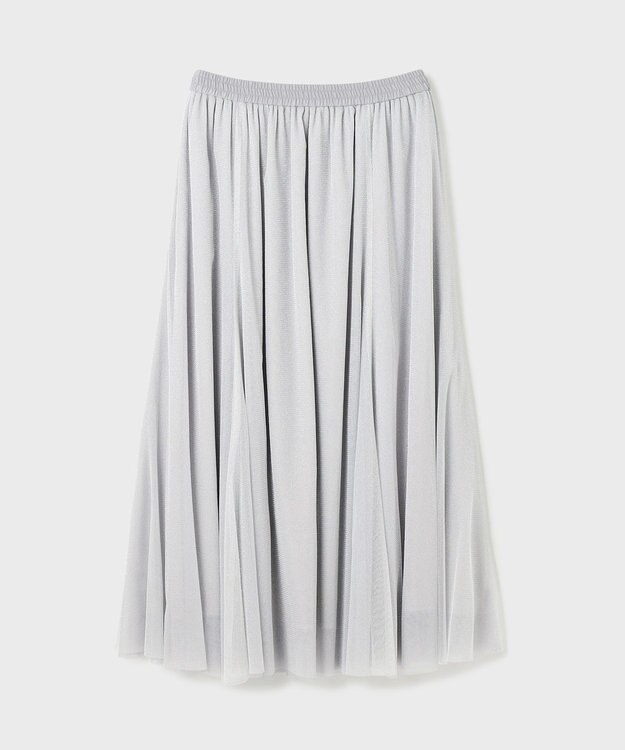 GRACE CONTINENTAL ラメチュールスカート シルバー
