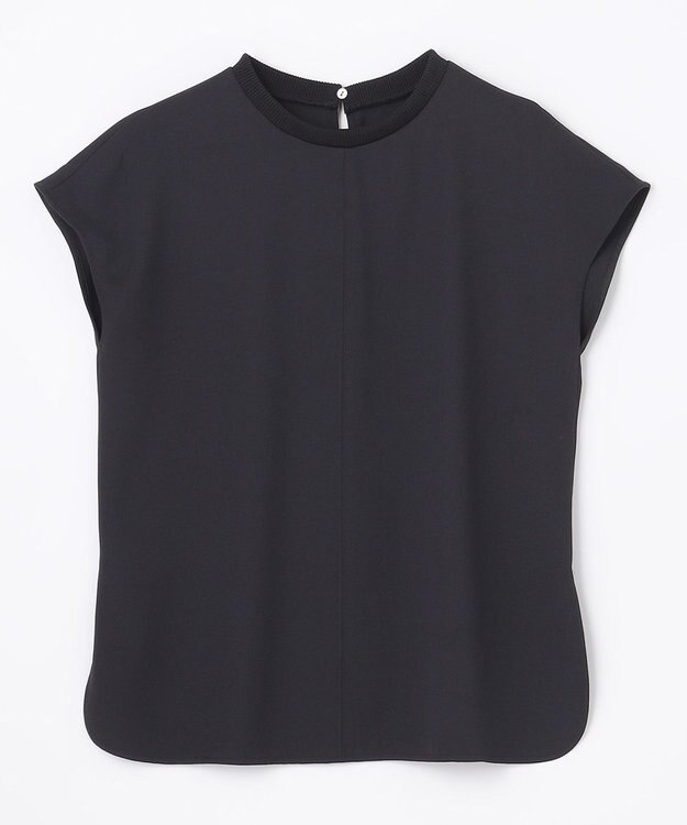 uncrave 【uncrave WHITE】ドレーピーツイル ノースリーブブラウス ブラック