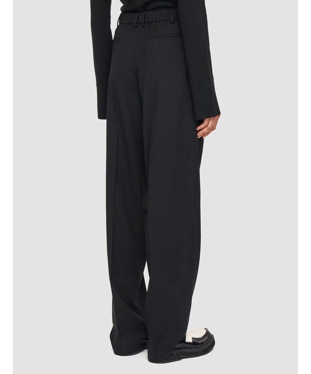 JOSEPH テーラリングクレープ　ワイドテーパードトラウザーズ Black