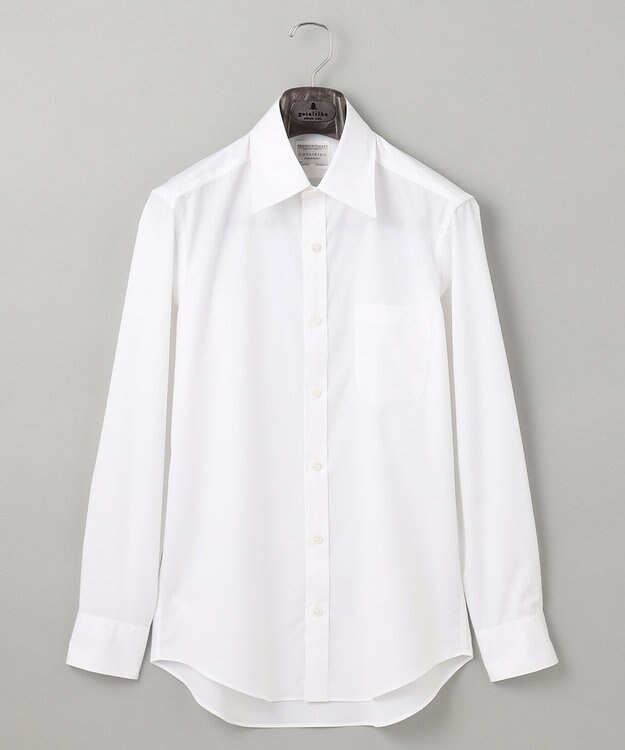 GOTAIRIKU 【形態安定/コンバーチブルカフス仕様】PREMIUMPLEATS_レギュラーカラー 通年ドレスシャツ ホワイト系