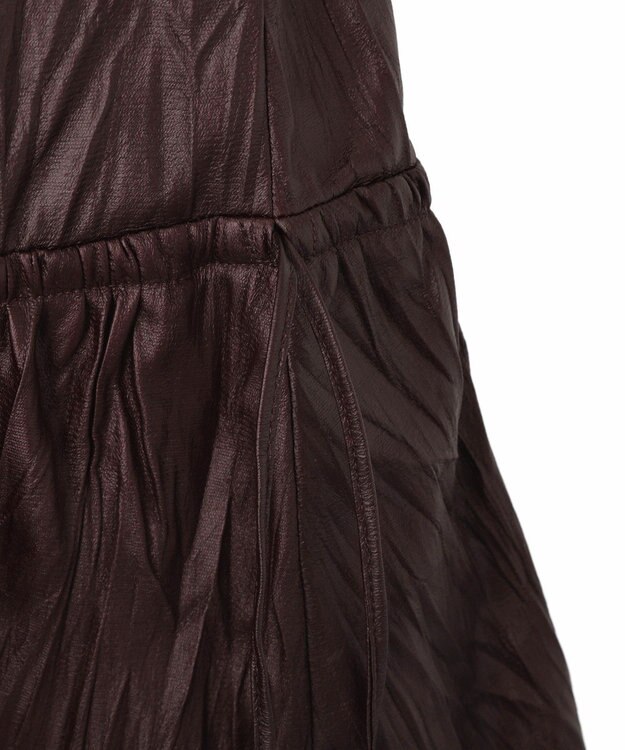 CRAFT STANDARD BOUTIQUE レザーライクギャザースカート Black