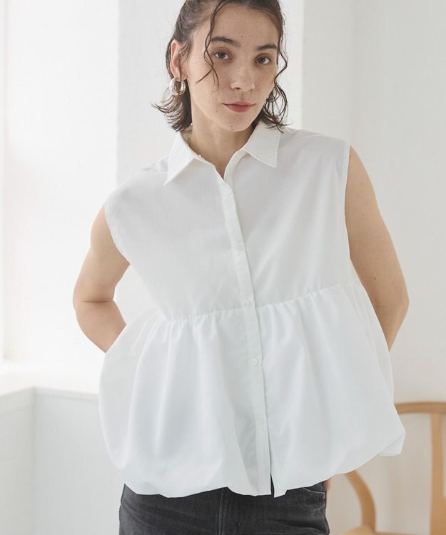 WEGO 【ANGIE VINTAGE】ティアードバルーンブラウス オフホワイト