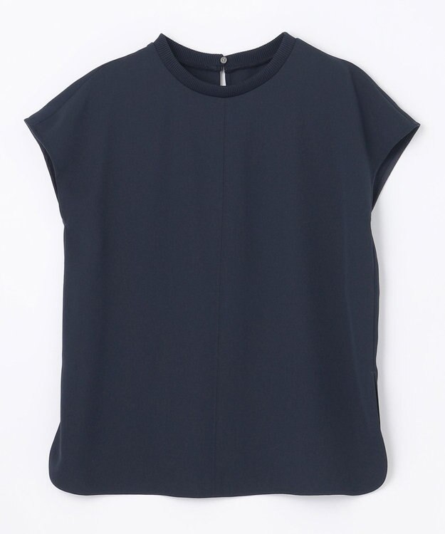 uncrave 【uncrave WHITE】ドレーピーツイル ノースリーブブラウス ネイビー