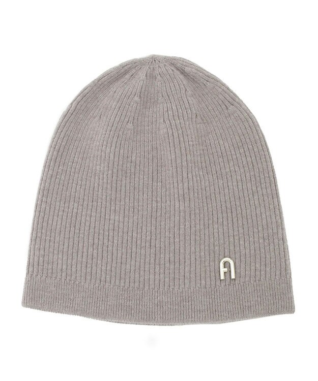 MOONBAT 【WEB限定】FURLA(フルラ)アーチロゴ付き ニット帽 帽子 UVカット 手洗いOK モカブラウン