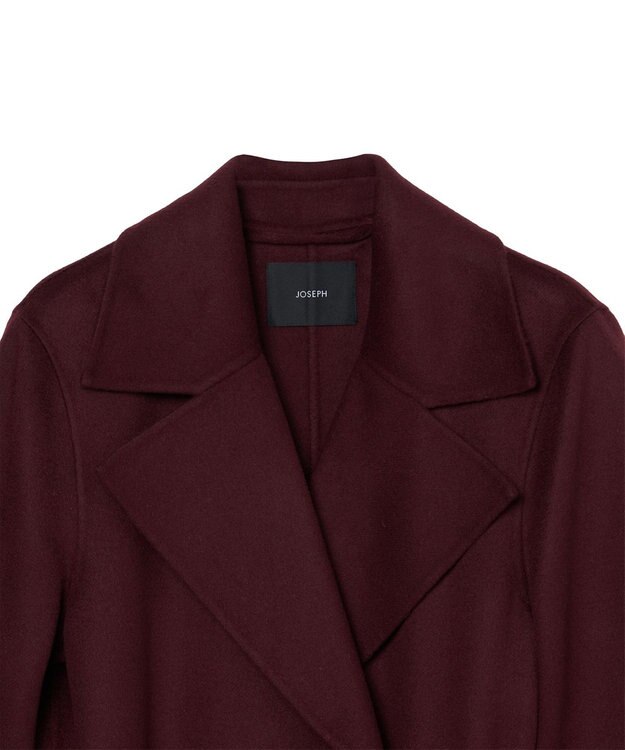 JOSEPH ダブルフェイスカシミヤ　ロングコート Merlot