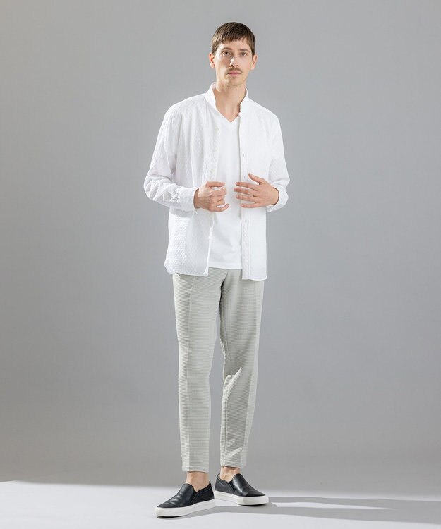 JOSEPH HOMME コンパクトストレッチジャージー　ＶネックＴシャツ ホワイト系