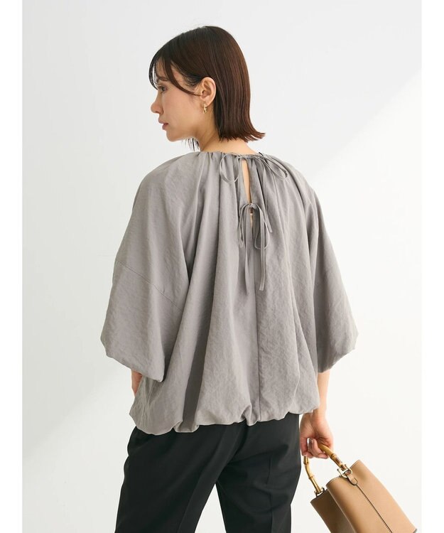 Green Parks ・ELENCARE DUE バルーンブラウス Gray