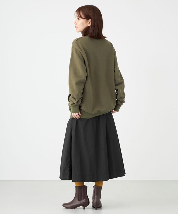 SHARE PARK LADIES 【UNISEX】MVS裏毛ハーフジップスウェット（S・Mサイズ） カーキ