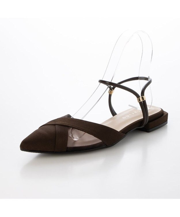 MODE ET JACOMO <carino>【２WAY】バックベルトサンダルパンプス ダークブラウン