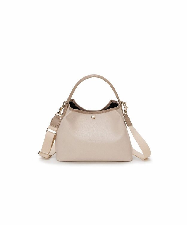 TOPKAPI 【Breath TOPKAPI】SCOTCH GRAIN スコッチグレイン ワンハンドル ショルダー付き ハンドバッグ ペールベージュ