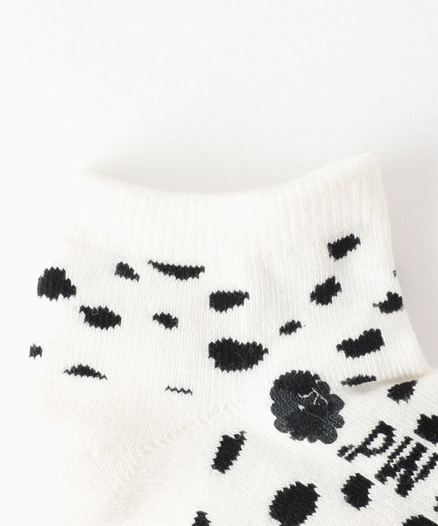 PW CIRCULUS 【MEN】【土踏まずをサポート】ロゴ ショートソックス ダルメシアン