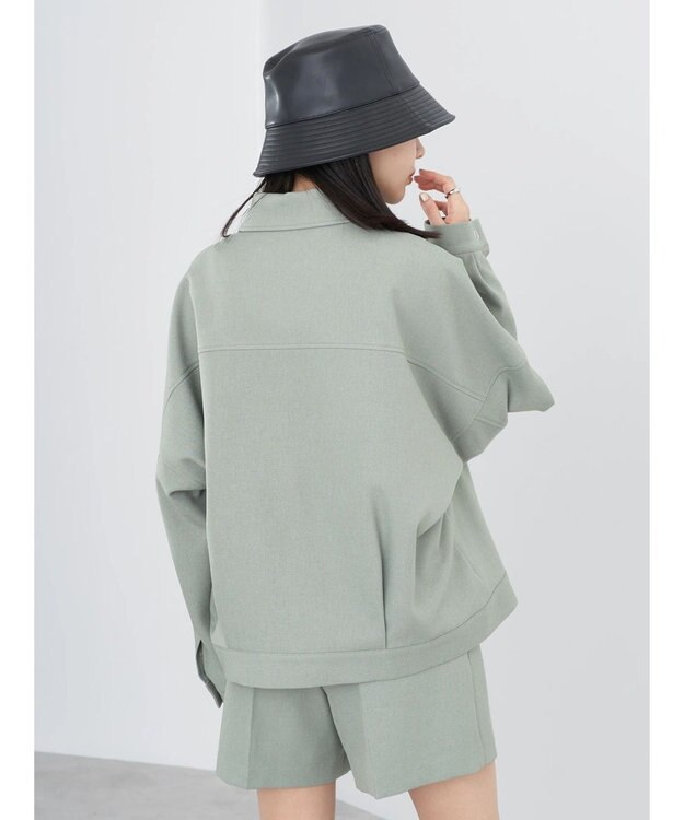 earth music&ecology ショート丈カバーオール Khaki