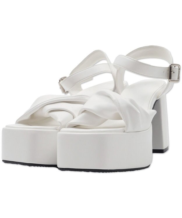 WEGO ストーム付きクロスヒールサンダル ホワイト