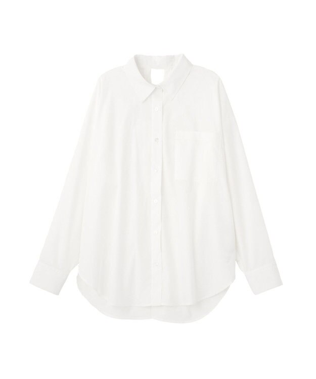 earth music&ecology バックツイストオーバーシャツ Off White