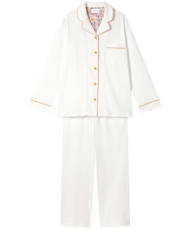 une nana cool 【綿100％】フライスパジャマ　ＭＡＤＥ　ＷＩＴＨ　ＬＩＢＥＲＴＹ　ＦＡＢＲＩＣ WH