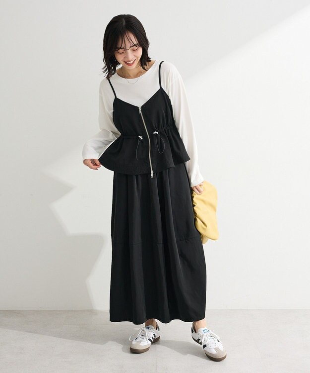 Green Parks ＳＥＴ２点　キャミビスチェ＋スカート Black