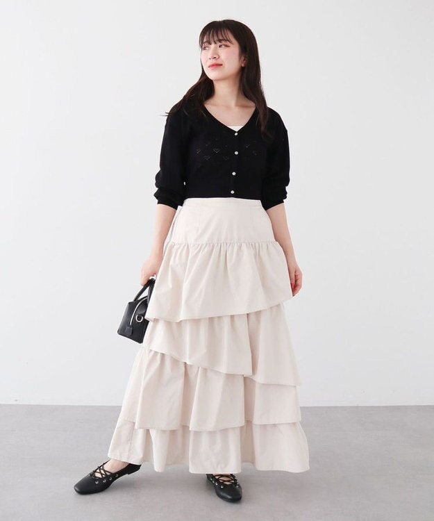 Green Parks ・ＥＬＥＮＣＡＲＥ　ＤＵＥ　ランダムティアードスカート Ivory