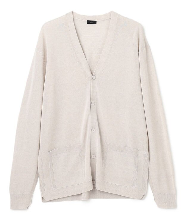 JOSEPH HOMME リネンナイロンプレーン　Ｖネックカーディガン ホワイト系