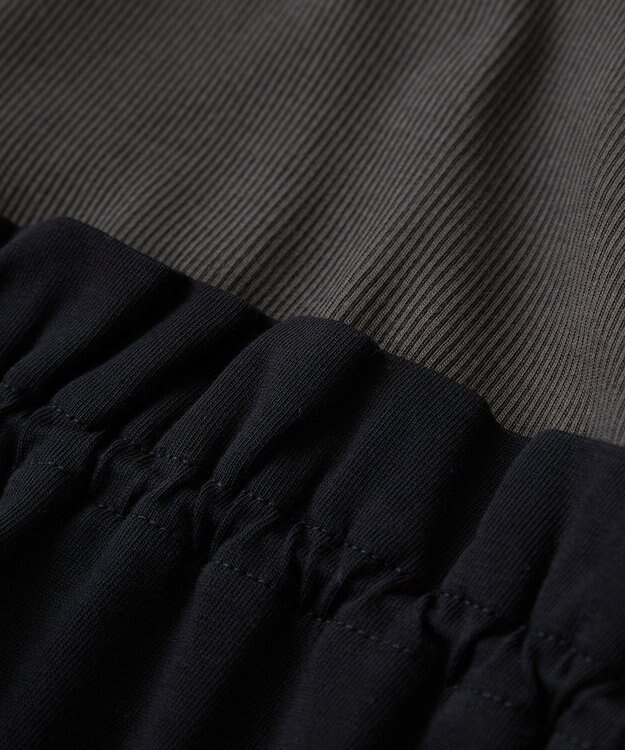 Green Parks ・ＳＵＧＡＲ　ＳＰＯＯＮ半袖リブドッキングワンヒ Charcoal Gray