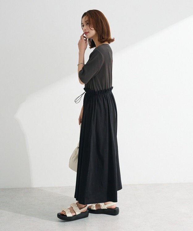 Green Parks ・ＳＵＧＡＲ　ＳＰＯＯＮ半袖リブドッキングワンヒ Charcoal Gray