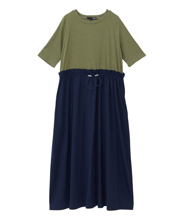 Green Parks ・ＳＵＧＡＲ　ＳＰＯＯＮ半袖リブドッキングワンヒ Charcoal Gray