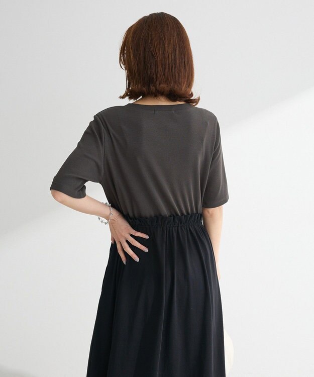 Green Parks ・ＳＵＧＡＲ　ＳＰＯＯＮ半袖リブドッキングワンヒ Charcoal Gray