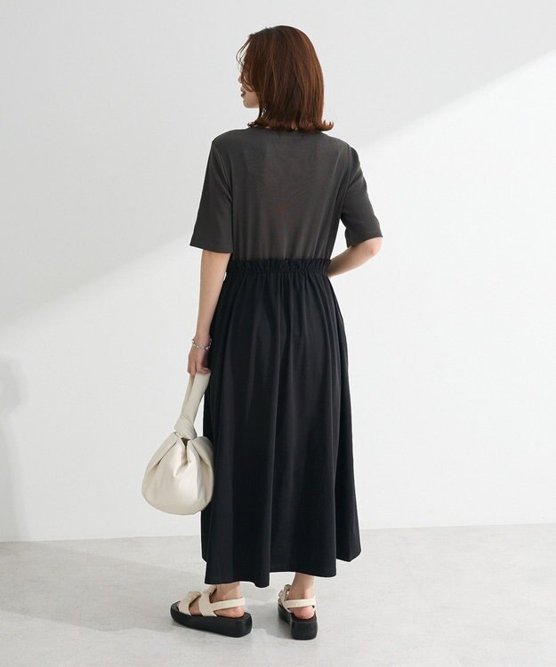 Green Parks ・ＳＵＧＡＲ　ＳＰＯＯＮ半袖リブドッキングワンヒ Charcoal Gray