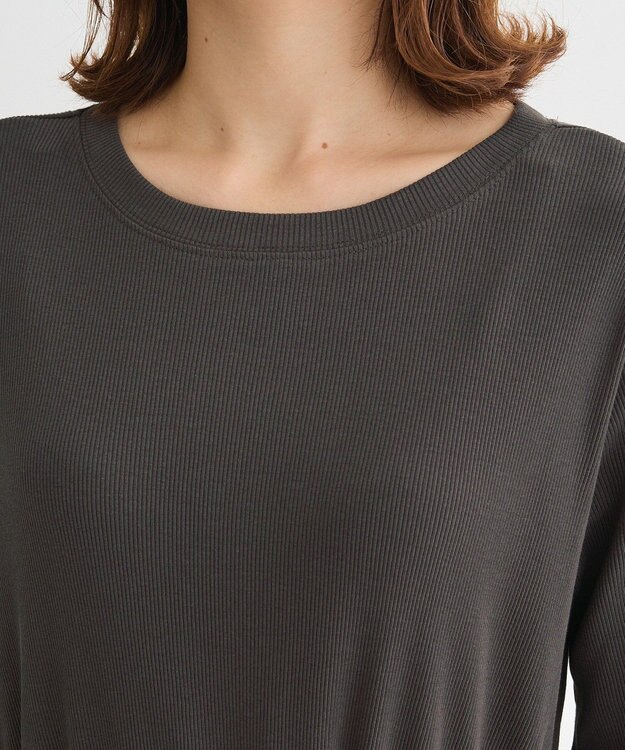 Green Parks ・ＳＵＧＡＲ　ＳＰＯＯＮ半袖リブドッキングワンヒ Charcoal Gray