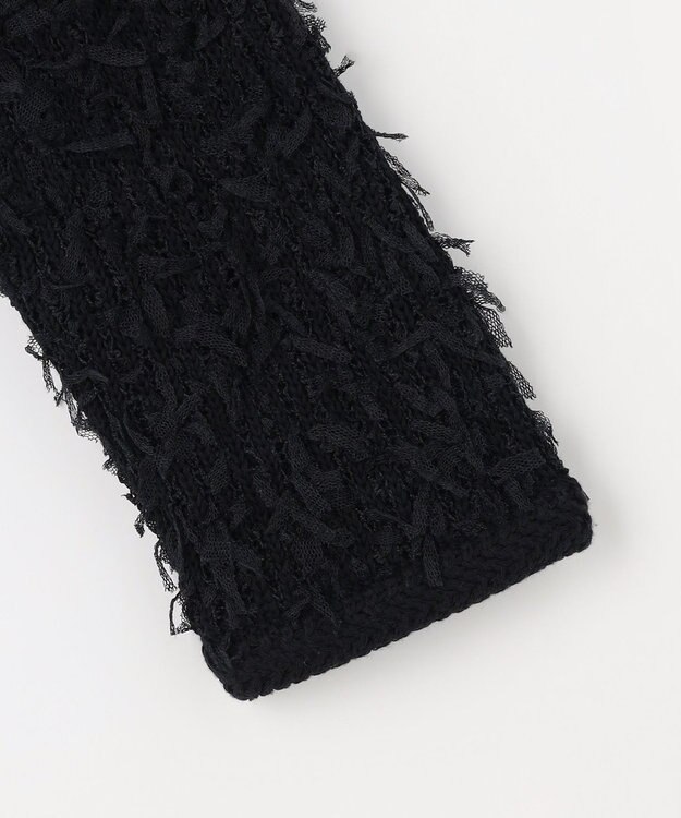 組曲 チュールヤーンファンシーニット ジャケット ブラック系